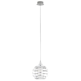 Eglo 88293A Mercur, Aluminum Frosted Opal, 1-Light Pendant Light Fixture by Eglo