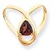 14k 7mm Garnet Slide