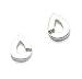 White Ice - Sterling Silver Stylish Tear Drop Design with Diamonds Earrings