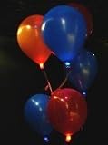 : 12 Blue Flying Flash Led Balloons