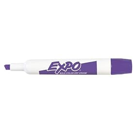 Expo Original Chisel Tip Dry Erase Markers, 12 Purple Markers (83008)