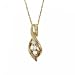 Yellow Gold Twist 3 Stone Diamond Pendant & Necklace