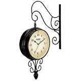 KasselA Double Sided Train Station Style Clock with Quartz Movement