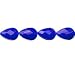 Translucent Light Cobalt 8x12mm Faceted Aa-grade Flat Teardrop Glass Beads