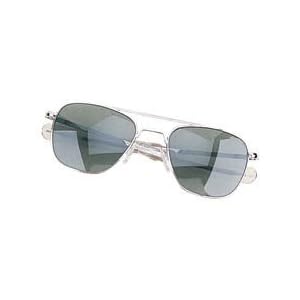New AMERICAN OPTICAL AO-52B-MATT PILOT 52MM MATTE CHROME BAYONETTE W/ GREY High Quality Popular