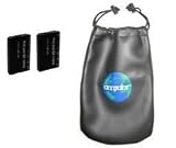 Amsahr - Valuepack (2 Count): Digital Replacement Battery For Specific Digital Camera And Camcorder Models / Compatible With Kyocera Bp1100S, Contax U4R, U4Rb, U4Rbk, Bp-1100S - Includes Leatherette Camera / Lens Accessories Pouch
