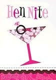 Hen night cocktail shaker invites Pack of 8