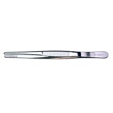 Xcelite XHT600 Serrated Round Point General Duty Tweezer with Plated Steel, 6" Overall Length