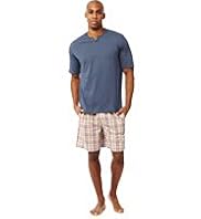 Pure Cotton Checked Pyjama Shorts & T-Shirt