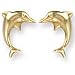 Jewelco London 9ct Yellow gold polished smiling Dolphin Studs