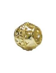 Gold Plated Filigree Zable Spacer Bead bz3010