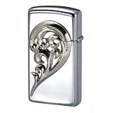 ZIPPO　ハートメタル　スリム　ブラックニッケル・メタル1610HM-Bの画像