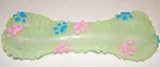 Vo-Toys Glow in the Dark Paw Print Bone 7in Vinyl Dog Toy