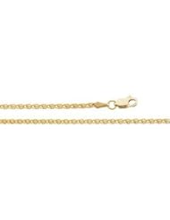 14K Yellow Gold 16.00 Inch Wheat Chain