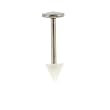 STAINLESS STEEL LABRET WHITE Gauge: 16, Ball Size: 4mm, Length: 10mm Sold as a Pair