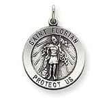 Sterling Silver St. Florian Medal
