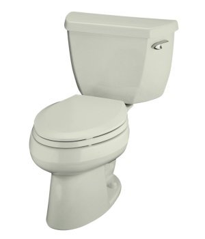 Kohler K-3432-TR-NG Tea Green Wellworth Wellworth elongated toilet with right-hand trip lever and ta