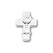 Rhodium-plated Tiny Communion Clutch-back Pin