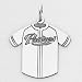 Sterling Silver San Diego Padres Large Jersey Pendant