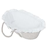 White Eyelet Moses Basket