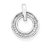 14k White Gold & Baguette Diamond Circle Pendant (0.33ctw)