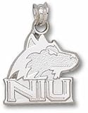 Northern Illinois Huskies 5/8 Huskie Helmet Pendant - Sterling Silver Jewelry