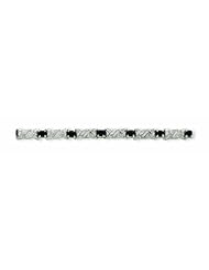 Sterling Silver 7inch Created Opal Illusion Bracelet : Length 7 in