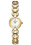 BULOVA Watches:Bulova Watches 97S99 Bracelet White Mother-of-Pearl Dial Stainless Steel Gold Plated Women's Watch