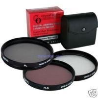 43MM 3 Piece Filter Kit 43 MM UV, Flourecent, Polarizer + CASE