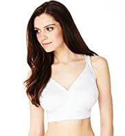 Total Support Moulded Smooth Embroidered B-E Bra