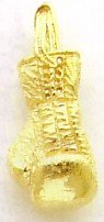 14k Gold Polished 3D Boxing Glove Pendant