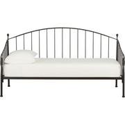Matt Black Metal Twin Size Day Bed (Daybed) Frame With Metal Slats