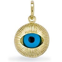 Jewelco London 9ct Yellow gold evil Eye Charm ( 0.8g )