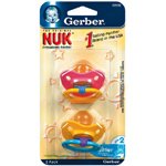 NUK Fashion Pacifiers, Latex - Size 2 - Blue / Orange