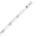 Sterling Silver 5mm Heart CZ Bracelet with Open Links - 7 Inch