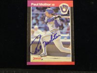 Signed Molitor, Paul (Milwaukee Brewers) 1989 Donruss Baseball Card