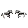 Southwestern Style Navajo Crafted Detailed Little Horse or Pony Stud Earrings in Sterling Silver, #tp128