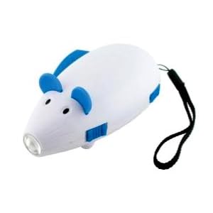 White Mouse Rechargeable Flashlight (no batteries needed)
