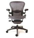 Aeron Grey-Black Fully Loaded Tux-Edition Chair By Herman Miller