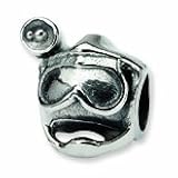 Sterling Silver Reflections Scuba Helmet Bead (4mm Diameter Hole)