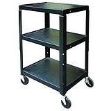 Peerless Adjustable Height Video Cart JCT-P2642CE - Cart for TV - plastic - black - screen size: up to 32