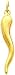 14K Gold Italian Horn Charm