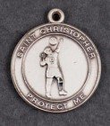 Boys St. Christopher Sterling Silver Volleyball Necklace
