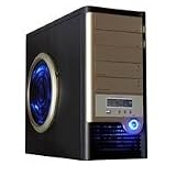 LC Power Pro-909BD (Display/fan) PC Gehäuse MidiTower 4 x 5.25 Schwarz/Champagne