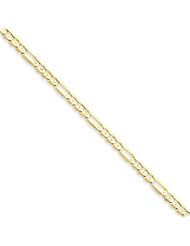 10k Gold Light Figaro Chain 20 Inches