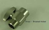 Brass Flow Control Valve - Brushed Nickel