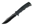 SOG Specialty Knives & Tools E37S-K Seal Pup Elite Straight Knife with Kydex Sheath, Black TiNi
