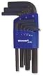 Westward 2CYB9 L-Shaped Hex Key Set, Short, Metric, 9 PC