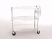 21IkiZbMewL. SL75  Catskill Craftsmen Drop Leaf Utility Cart with Drop Leaf, White Base with Natural Top