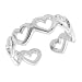 Sterling Silver Cut-out Hearts Toe Ring
